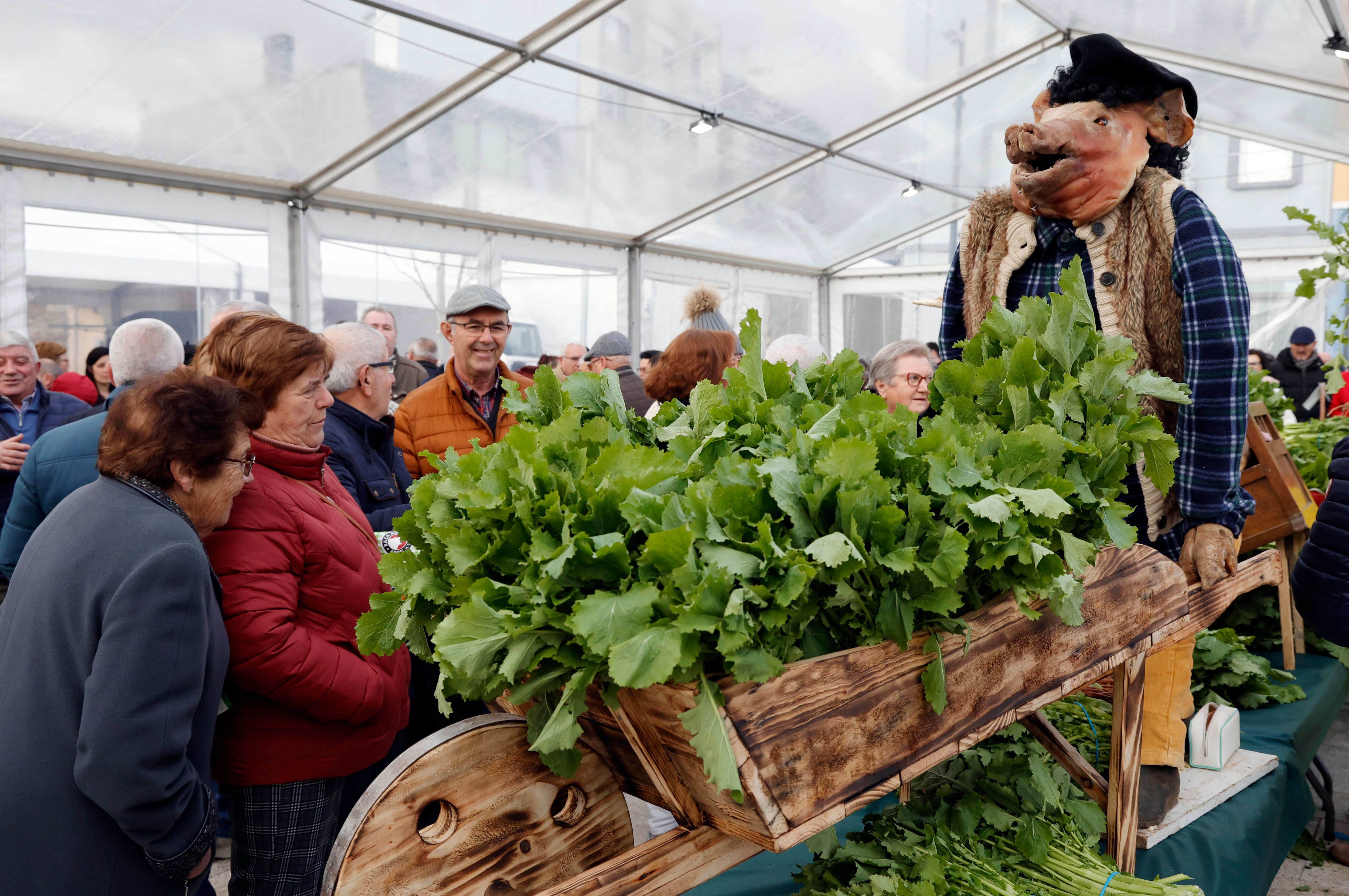 AS PONTES, 2/3/2025.- As Pontes celebra la edición número 44 de su Feira do Grelo, con la que ensalza uno de los grandes productos de la comarca del Eume en una romería que incluye un concurso de cestas con esta hortaliza y una degustación popular, así como actividades lúdicas y musicales (foto: Kiko Delgado / EFE)