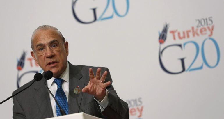 Ángel Gurría, durante la conferencia del G20.