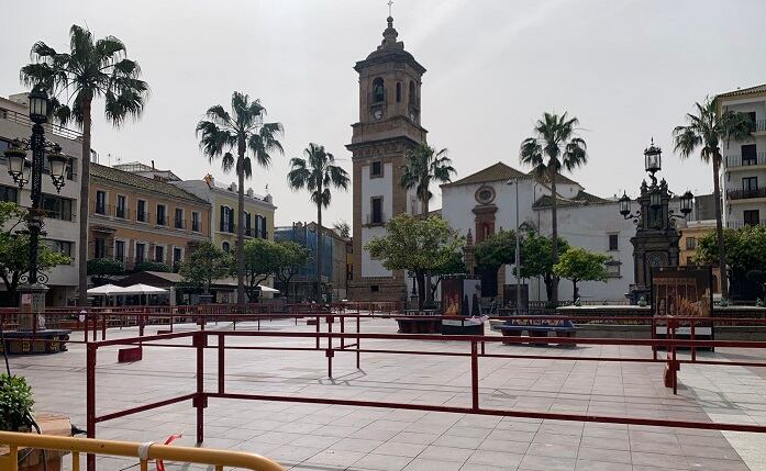 Instalación de la Carrera Oficial en la Plaza Alta de Algeciras