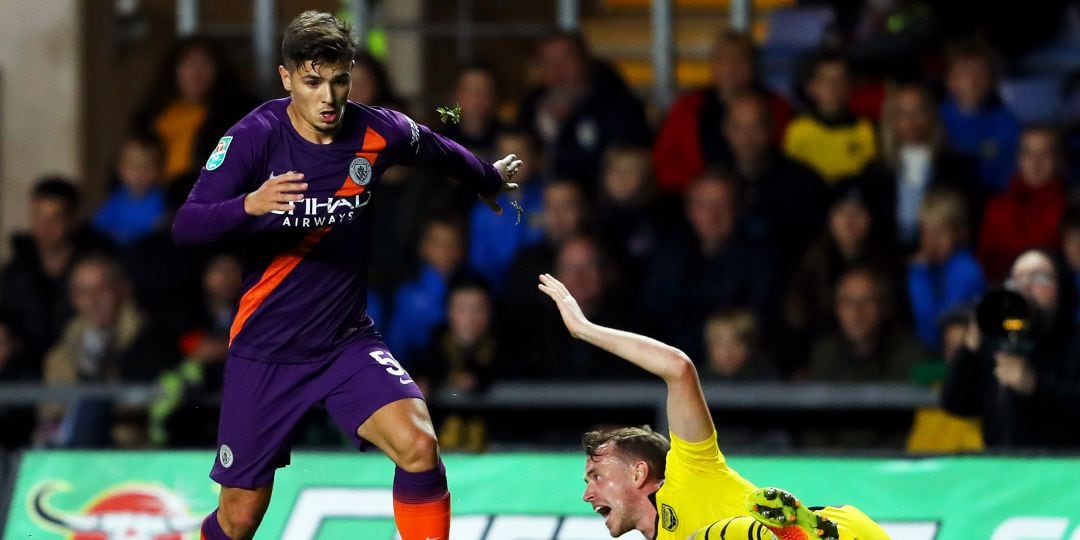 Brahim Díaz, durante un partido de copa con el Manchester City