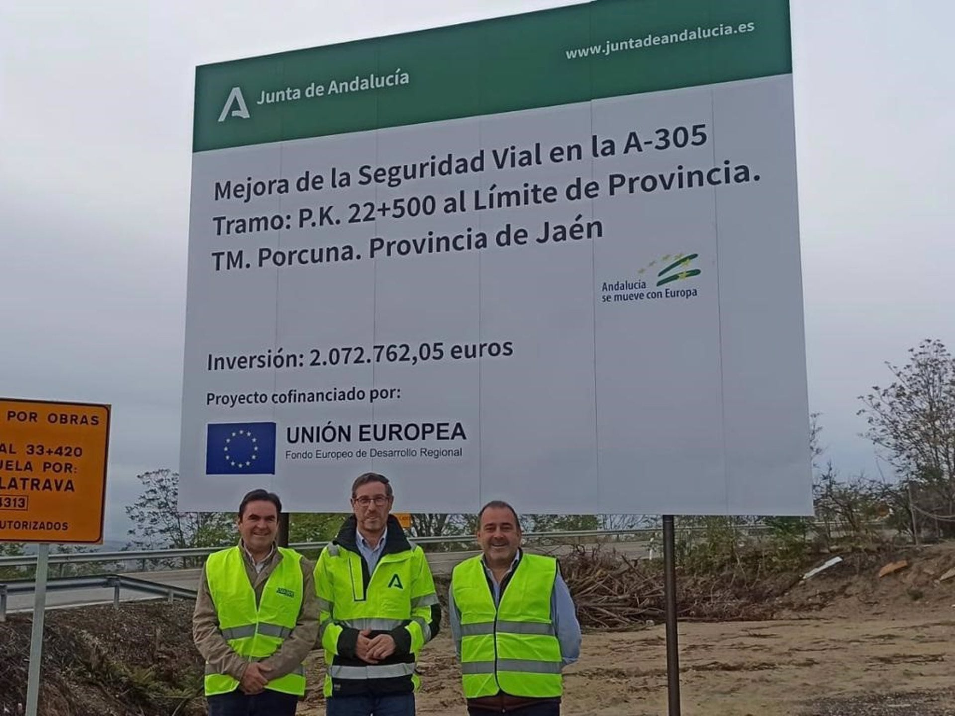 Visita a las obras en la A-305