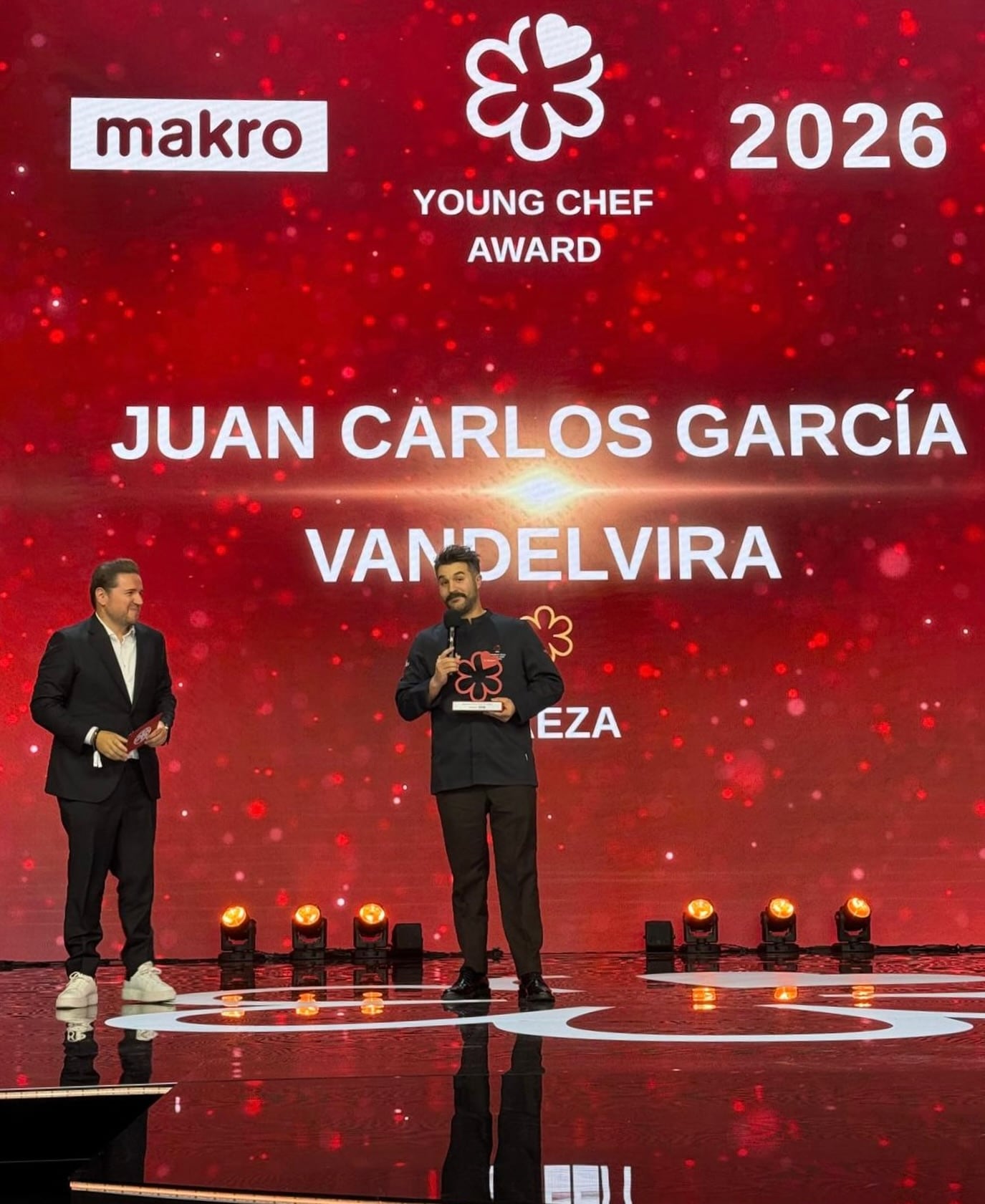 Juan Carlos García, del restaurante Vandelvira de Baeza, reconocido con el premio joven de la Guía Michelín