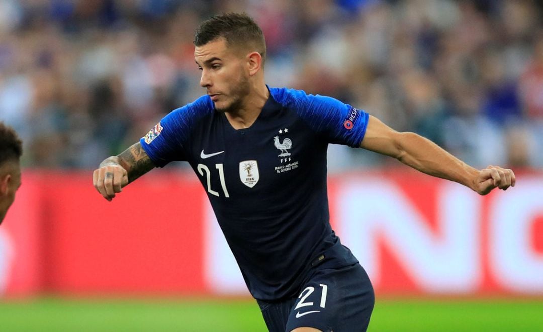 Lucas Hernández durante el partido contra Alemania. 