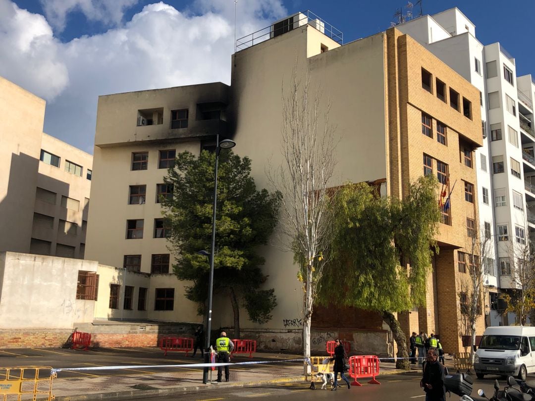 Imagen del edificio tras el incendio