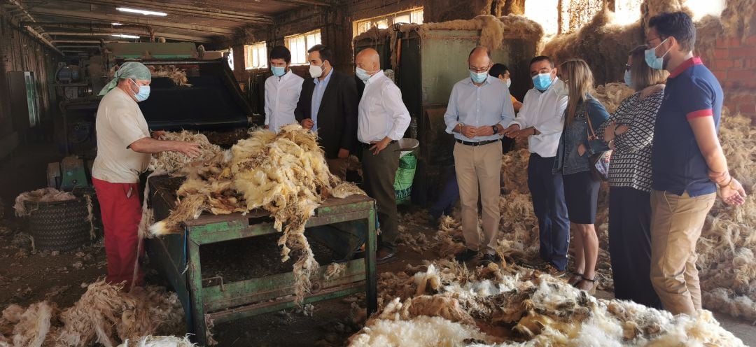 Visita al lavadero de lana de Paredes de Nava (Palencia)