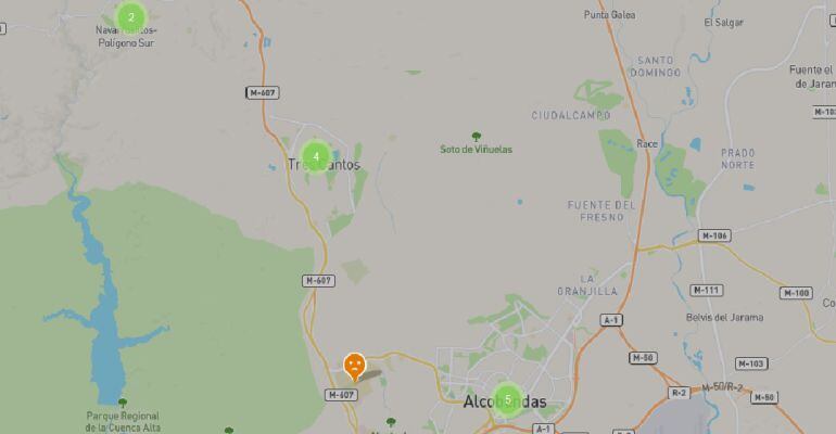 La zona norte de Madrid registra de momento 9 puntos inseguros y 3 seguros