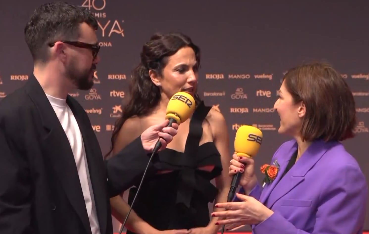 Toni Acosta en la alfombra roja de los Premios Goya. Este sábado actúa en Canals.