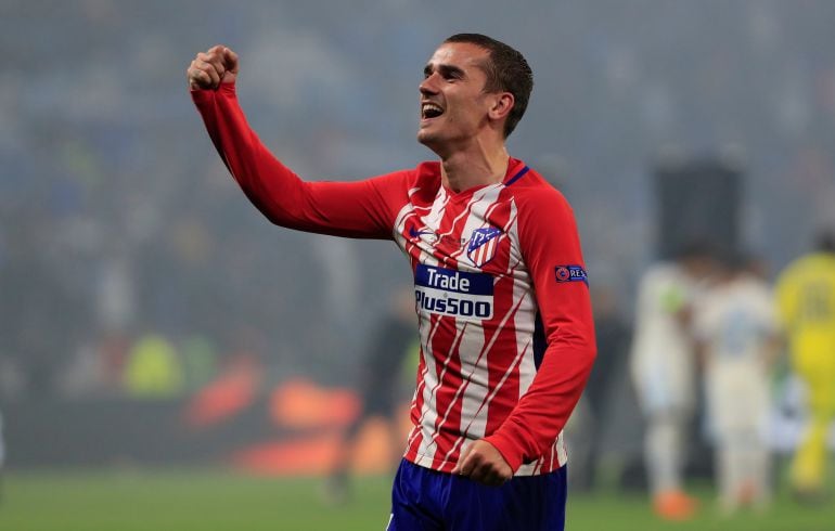 Griezmann celebra uno de sus goles durante el encuentro