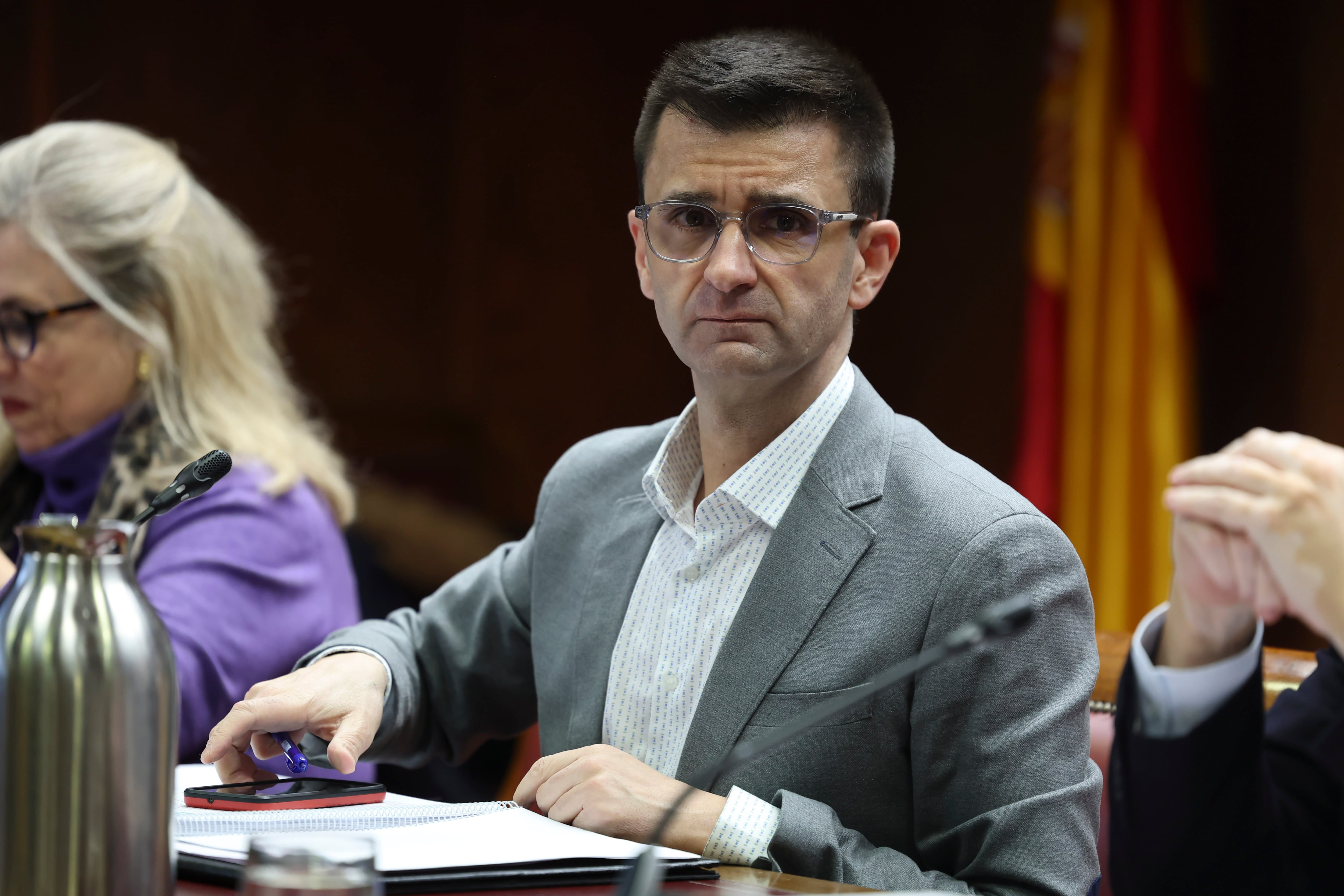 El presidente del Consejo de Administración de la Corporación RTVE, José Pablo López, comparece este jueves en el Senado de Madrid. 