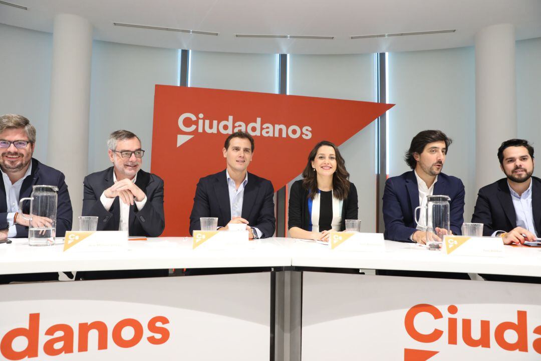 Imagen de la reunión de la Ejecutiva de Ciudadanos un día después de las elecciones del 26M