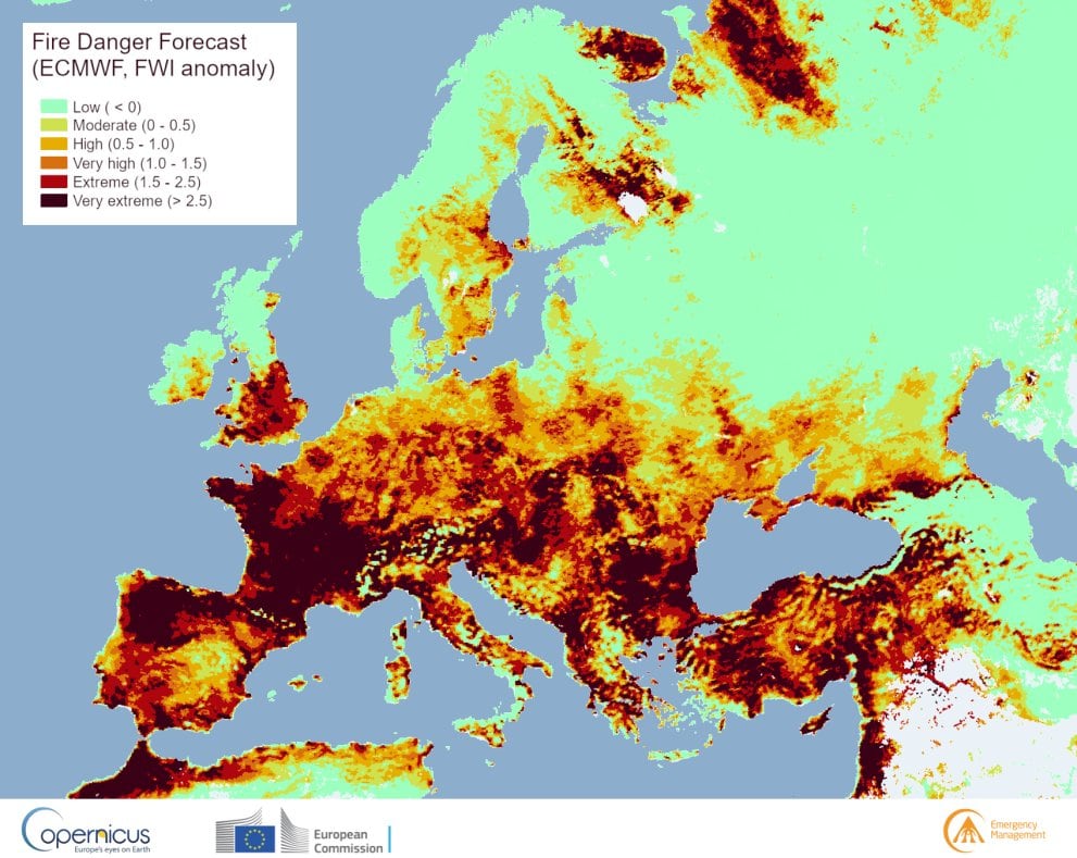 Riesgo de incendios durante esta semana