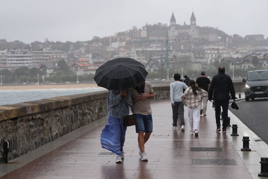 Jornada de lluvias en San Sebastián.