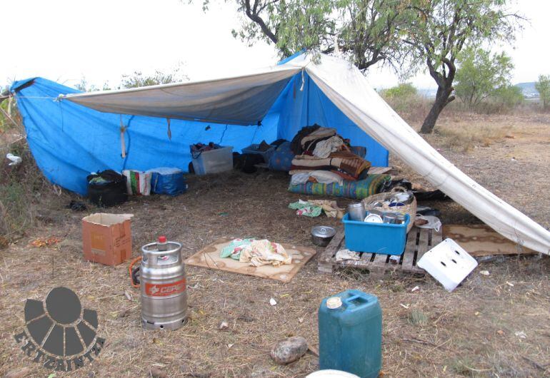 Campamento de temporeros en Labastida
