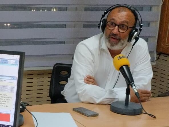 Francisco García, alcalde de Santa Lucía de Tirajana, durante la entrevista este martes en los estudios de SER Las Palmas