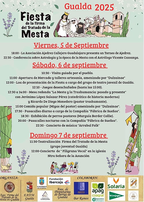 Programación de la Fiesta de la firma del Tratado de la Mesta 2025