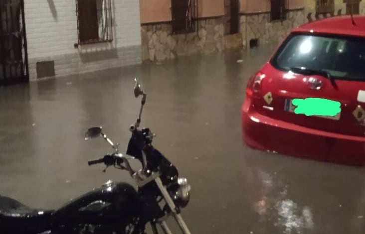 Precipitaciones en calles de La Línea