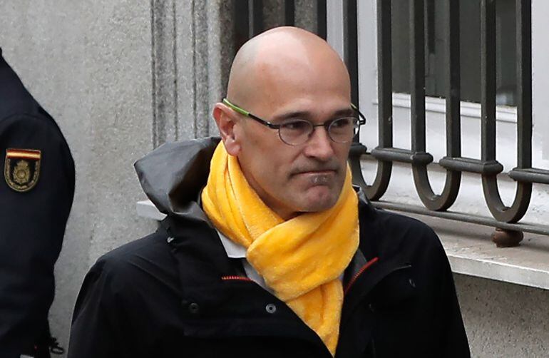 Carme Forcadell, Dolors Bassa i Raül Romeva arriben al Tribunal Suprem el 23 de març. Poc després es decretaria el seu empresonament