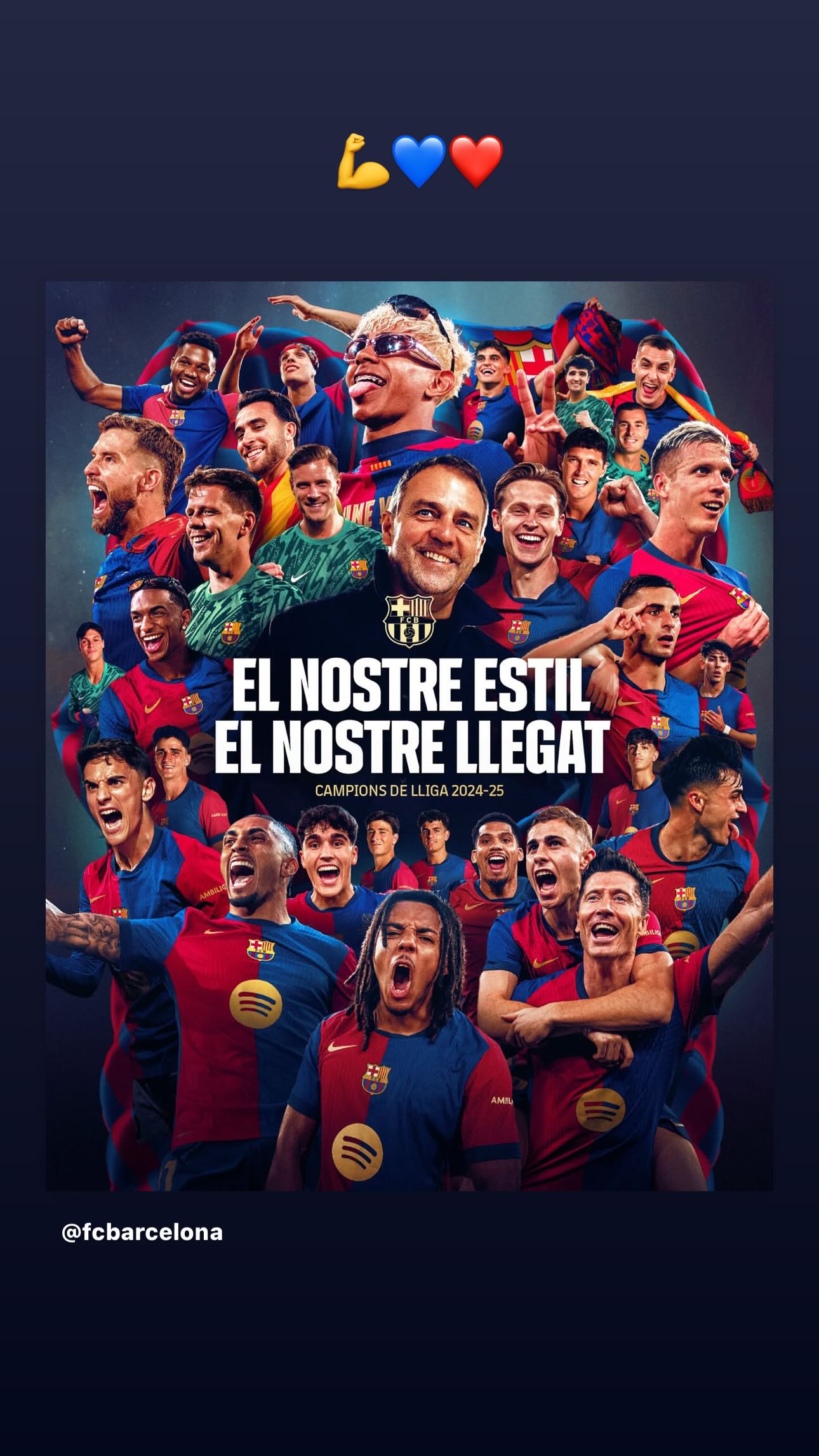 Carles Puyol celebra el título de la Liga 2024/25 del Barça