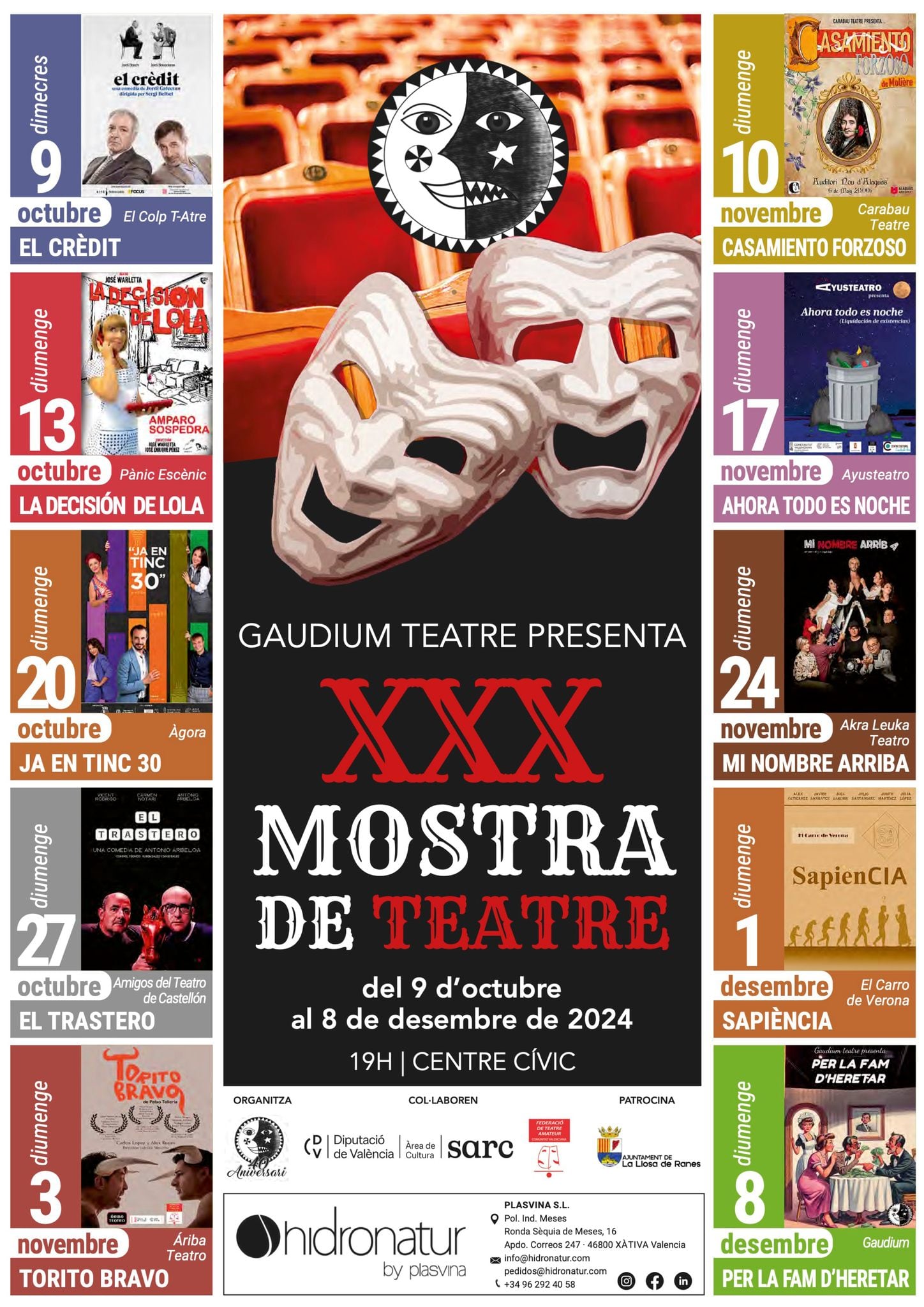 Cartel de la Mostra de Teatre de La Llosa de Ranes