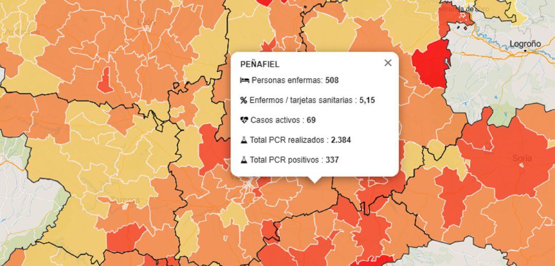 Los datos reflejan 69 casos activos en la zona básica de salud