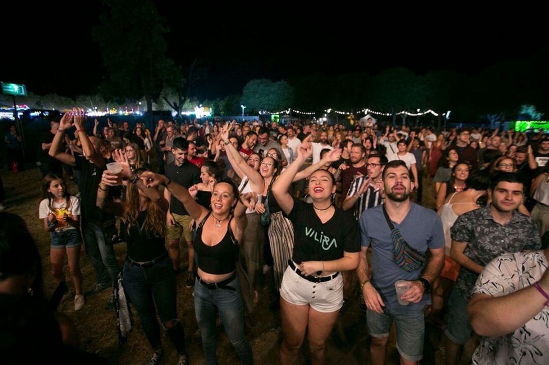 Uno de los conciertos en el Parc de la Fira de Gandia. 