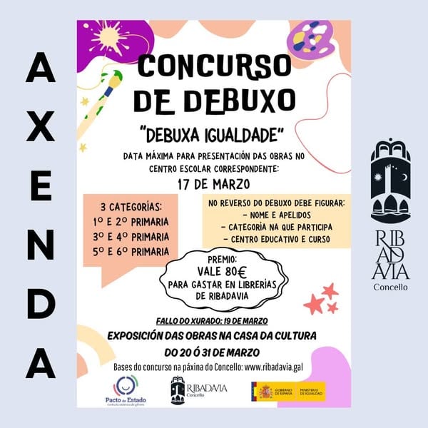 Cartaz do Concurso de debuxo infantil do 8M.