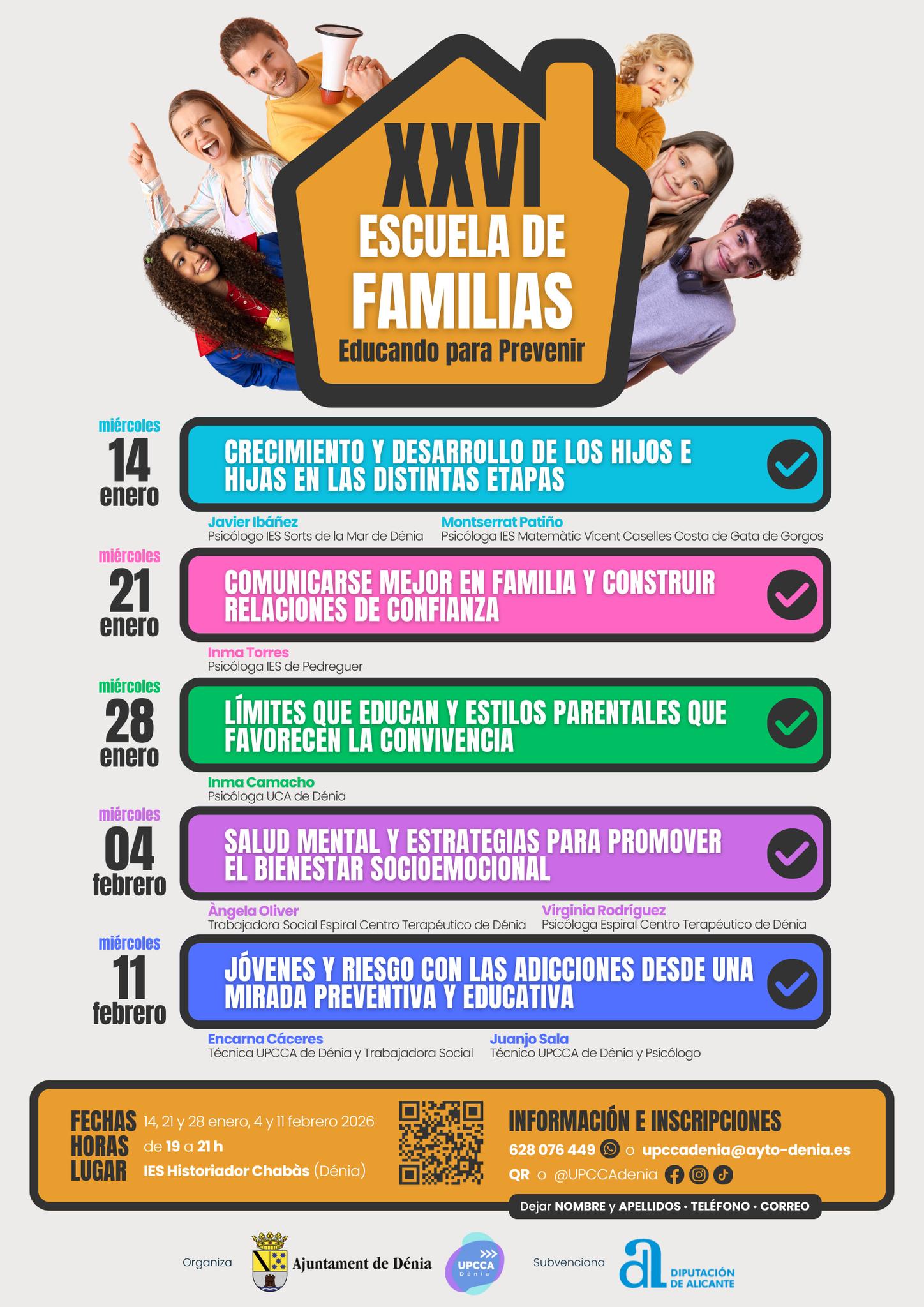 Cartel de la Escuela de Familias 2026