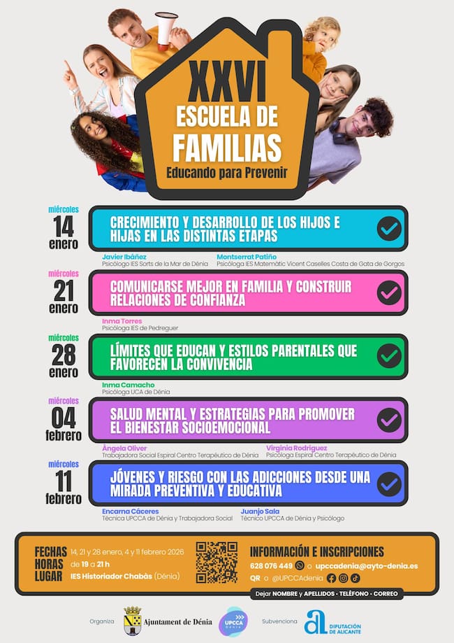Cartel de la Escuela de Familias 2026