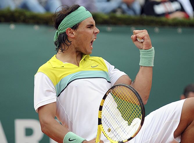 Rafa Nadal celebra su triunfo ante Murray