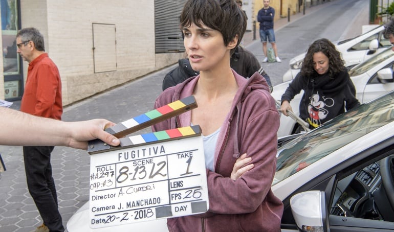 Paz Vega en el rodaje de &#039;Fugitiva&#039; en Benidorm