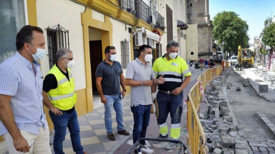 José Antonio Díaz en las obras de calle Ponce