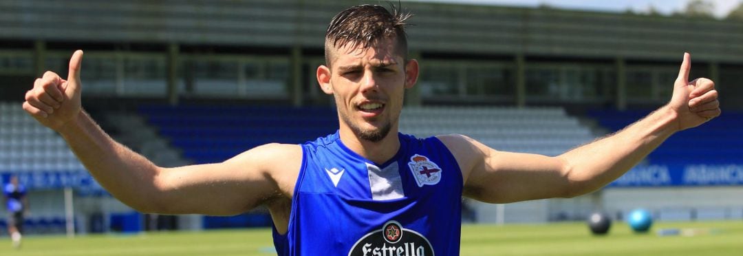 Javier Montero, jugador del Deportivo de La Coruña