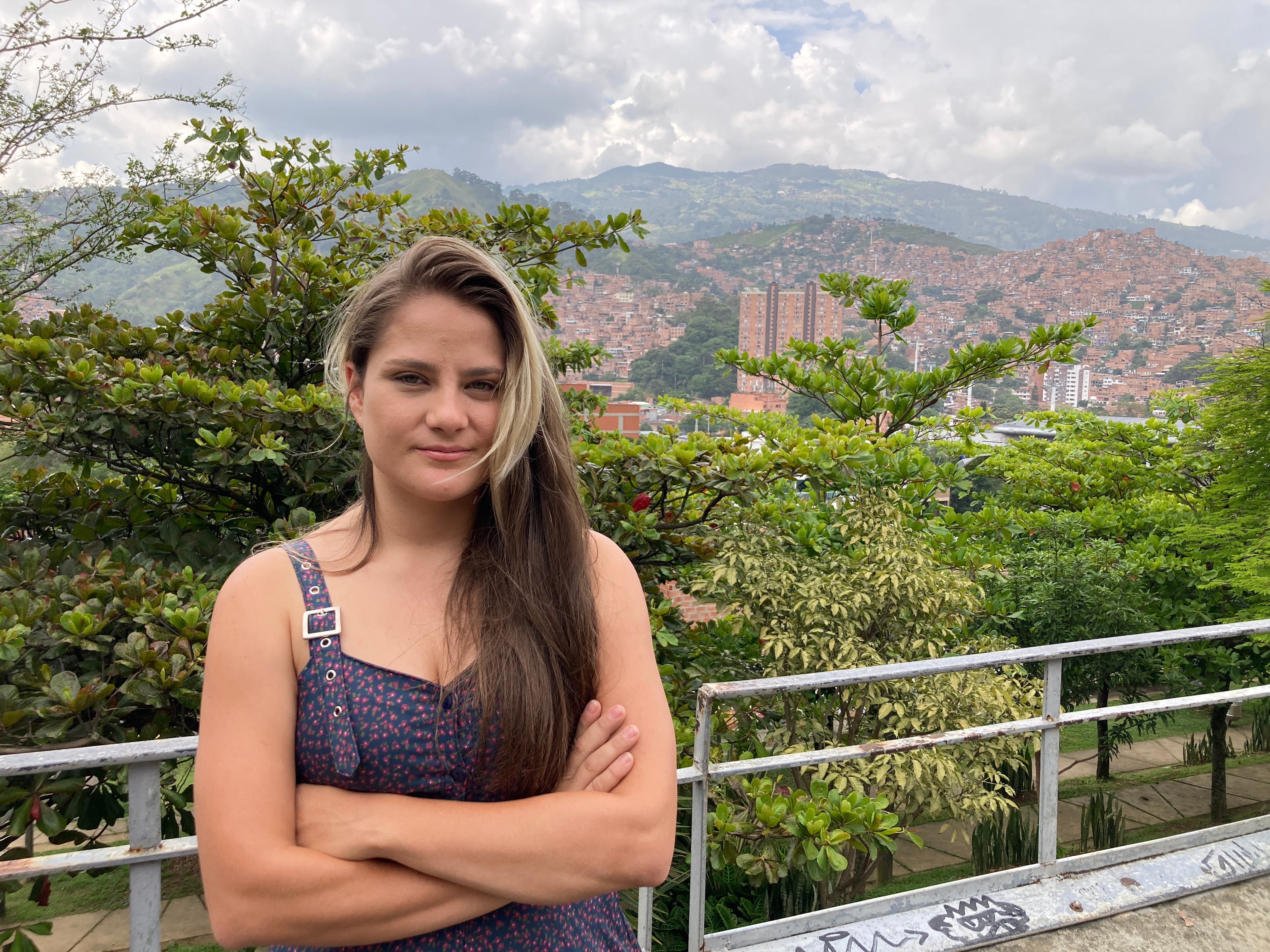 Daisy Flores, una de las fundadoras de Arte 13, en la Comuna 13 de Medellín