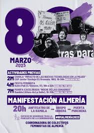 Manifestación y “Noche de las comadres”, para celebrar el 8M en Almería.