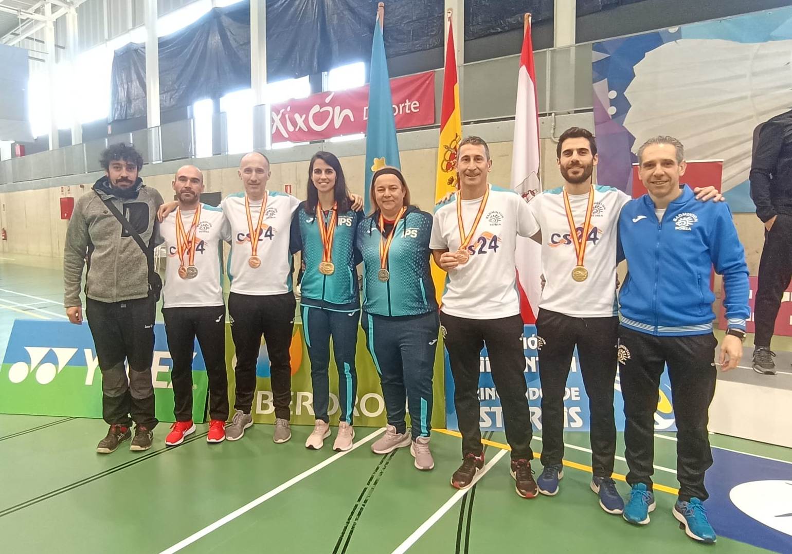 Medallistas sorianos en el Nacional Senior de Bádminton.