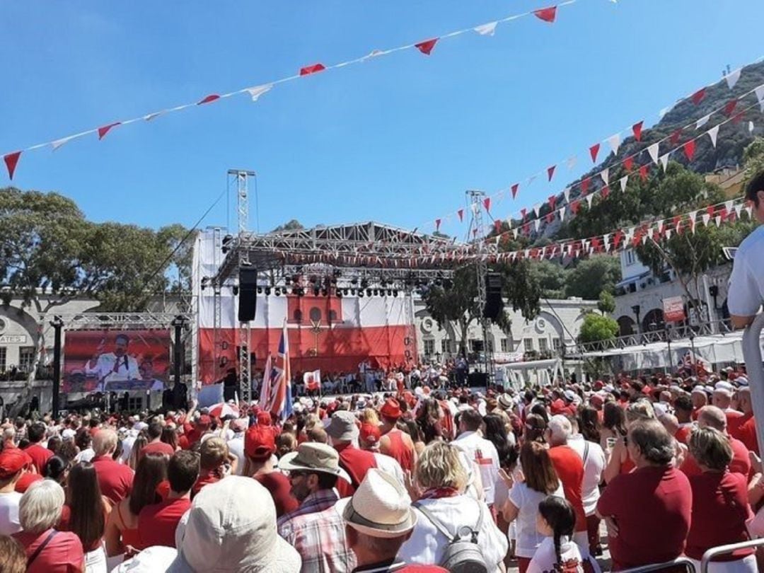 Intervención de Fabián Picardo durante el &#039;National Day&#039; de Gibraltar.