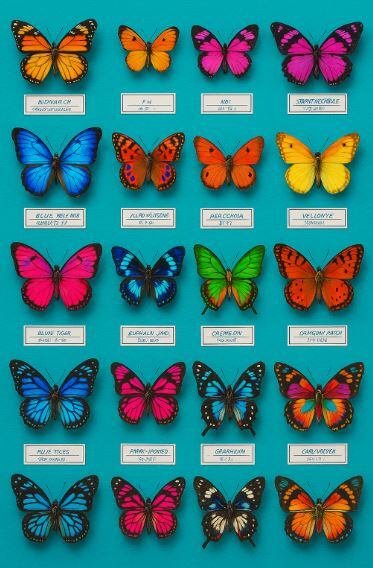 Muestra de diferentes variedades