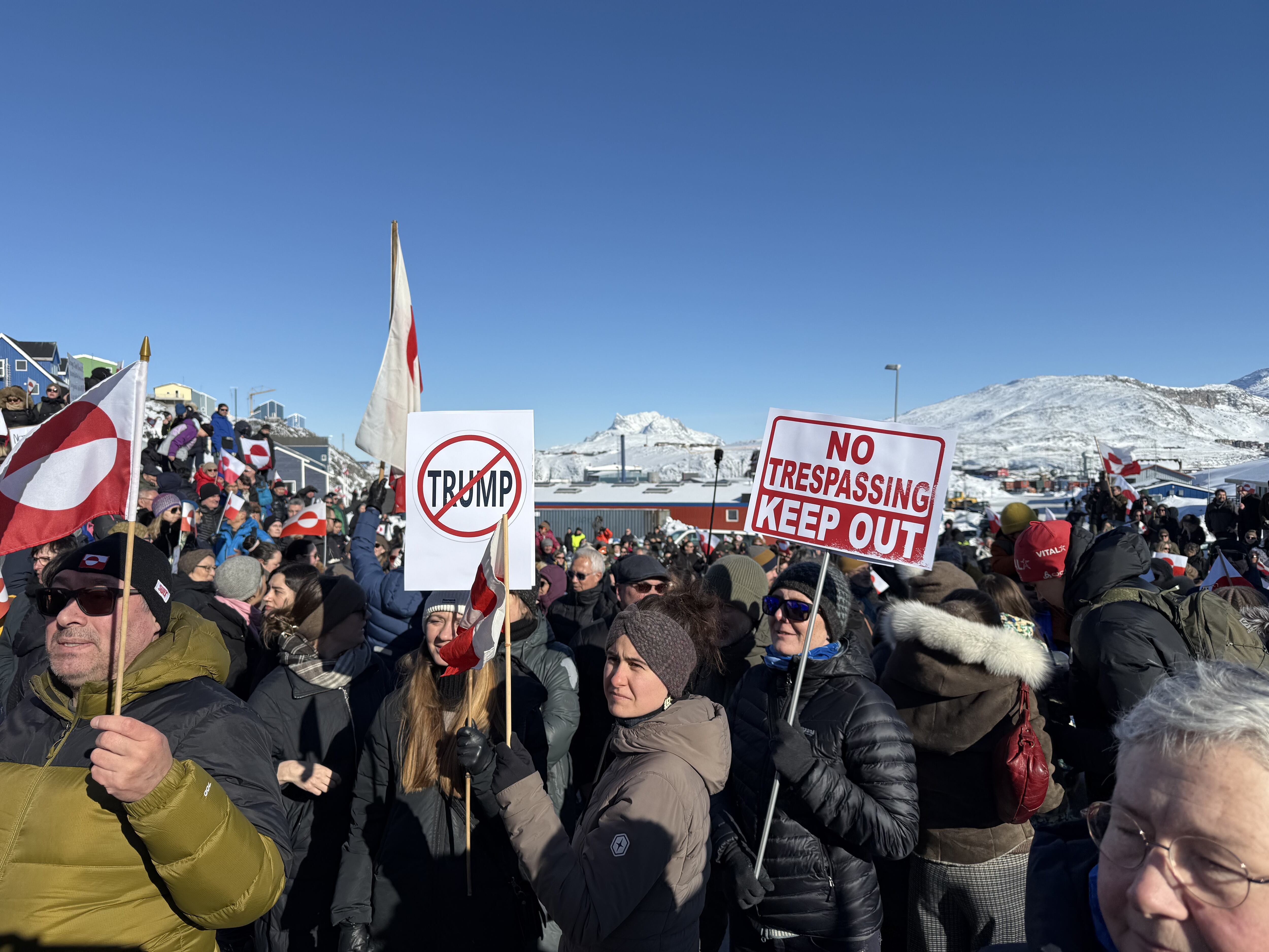 Protestas en Groenlandia contra la política de EEUU. (Photo by Ahmet Gurhan Kartal/Anadolu via Getty Images)