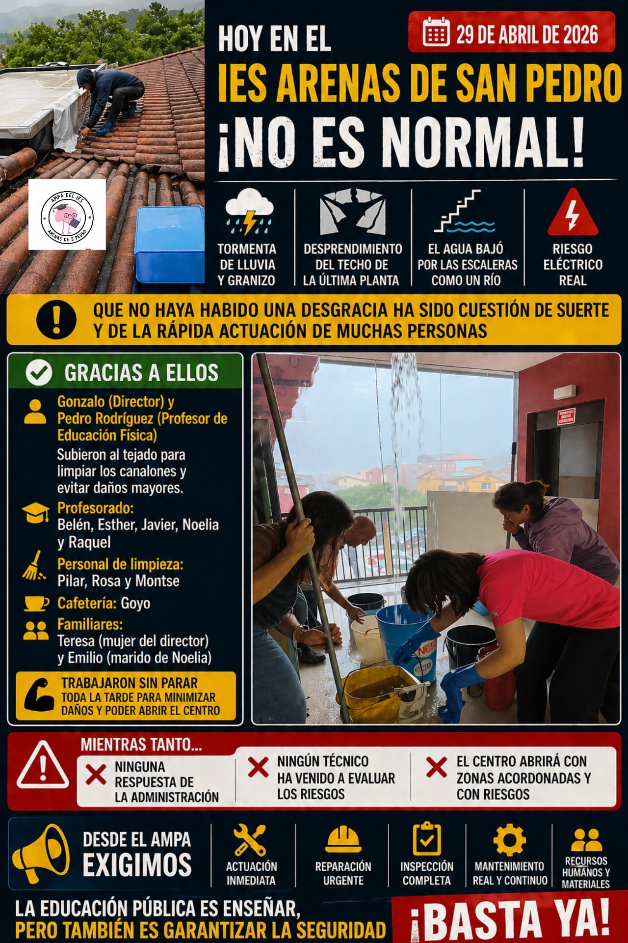 Denuncia del AMPA del instituto