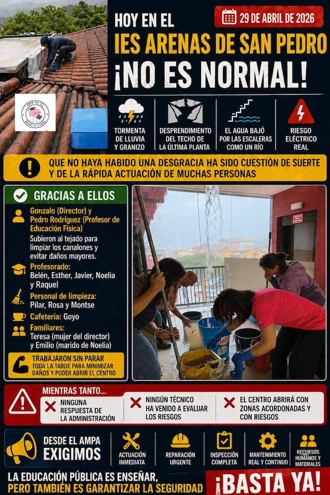 Denuncia del AMPA del instituto