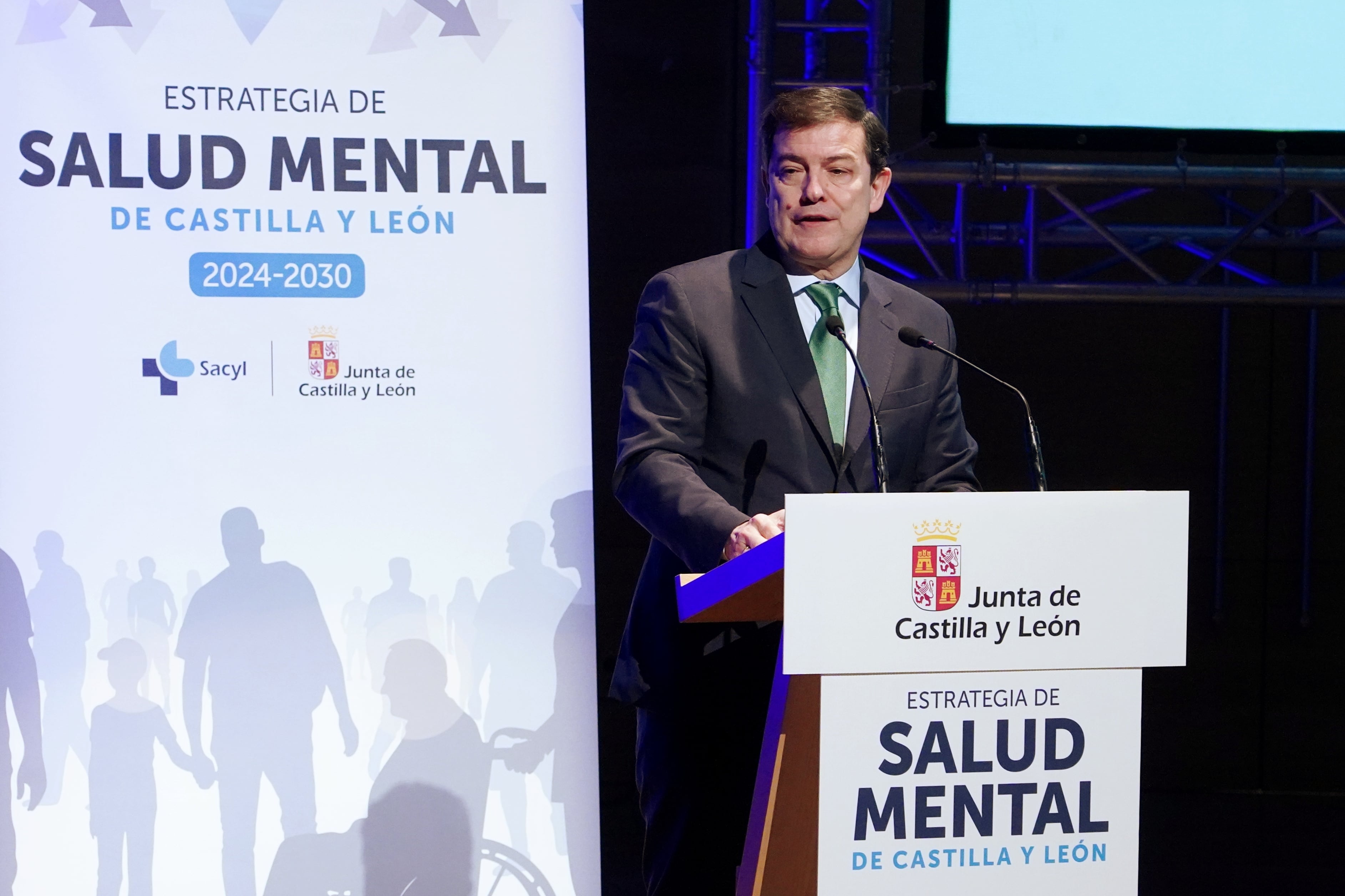 El presidente de la Junta de Castilla y León, Alfonso Fernández Mañueco, presenta la Estrategia de Salud Mental de Castilla y León 2024-2030.