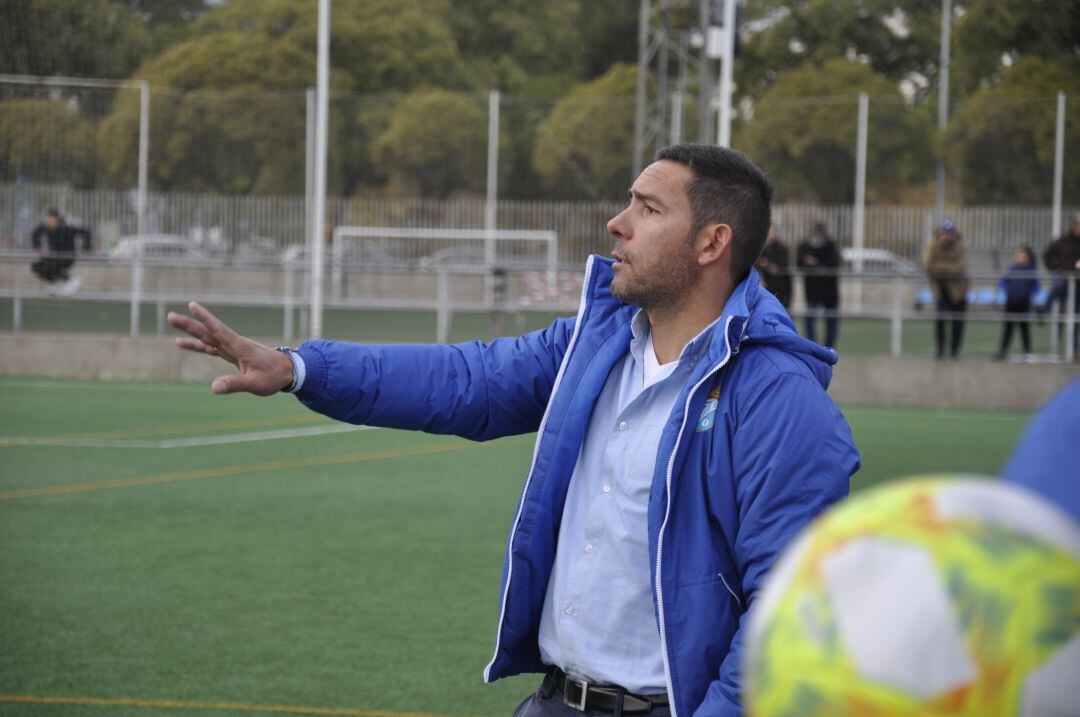 Juan Carlos Gómez durante un partido en La Granja