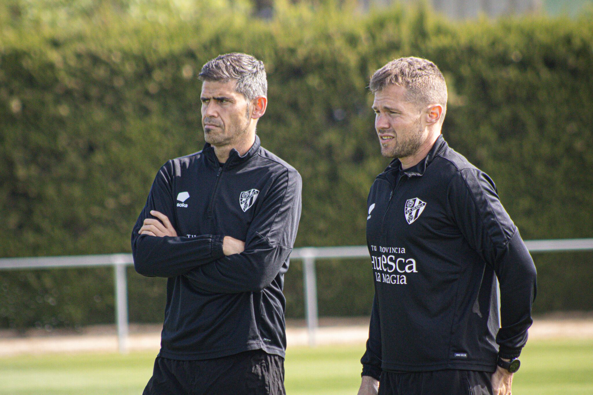 Antonio Hidalgo e Ignasi Salafranca pueden despedirse el domingo de la SD Huesca