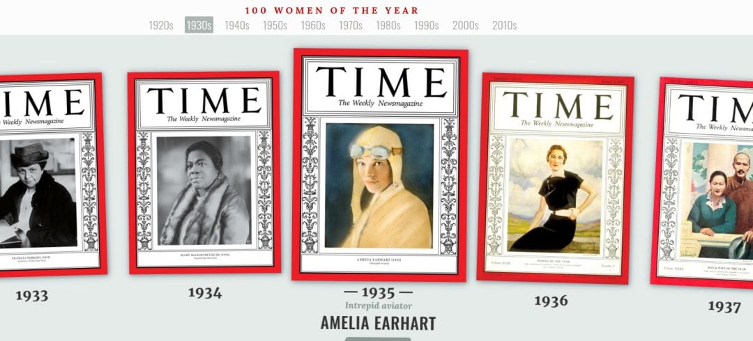 Algunas de las mujeres homenajeadas por la revista &#039;Time&#039; en la década de los 30