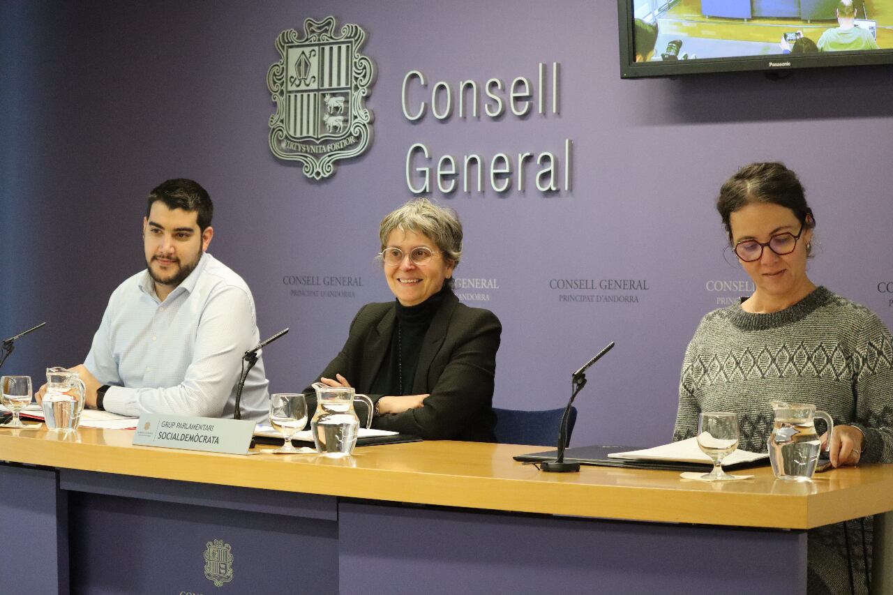 Pere Baró, Susanna Vela i Judith Salazar, consellers generals del PS