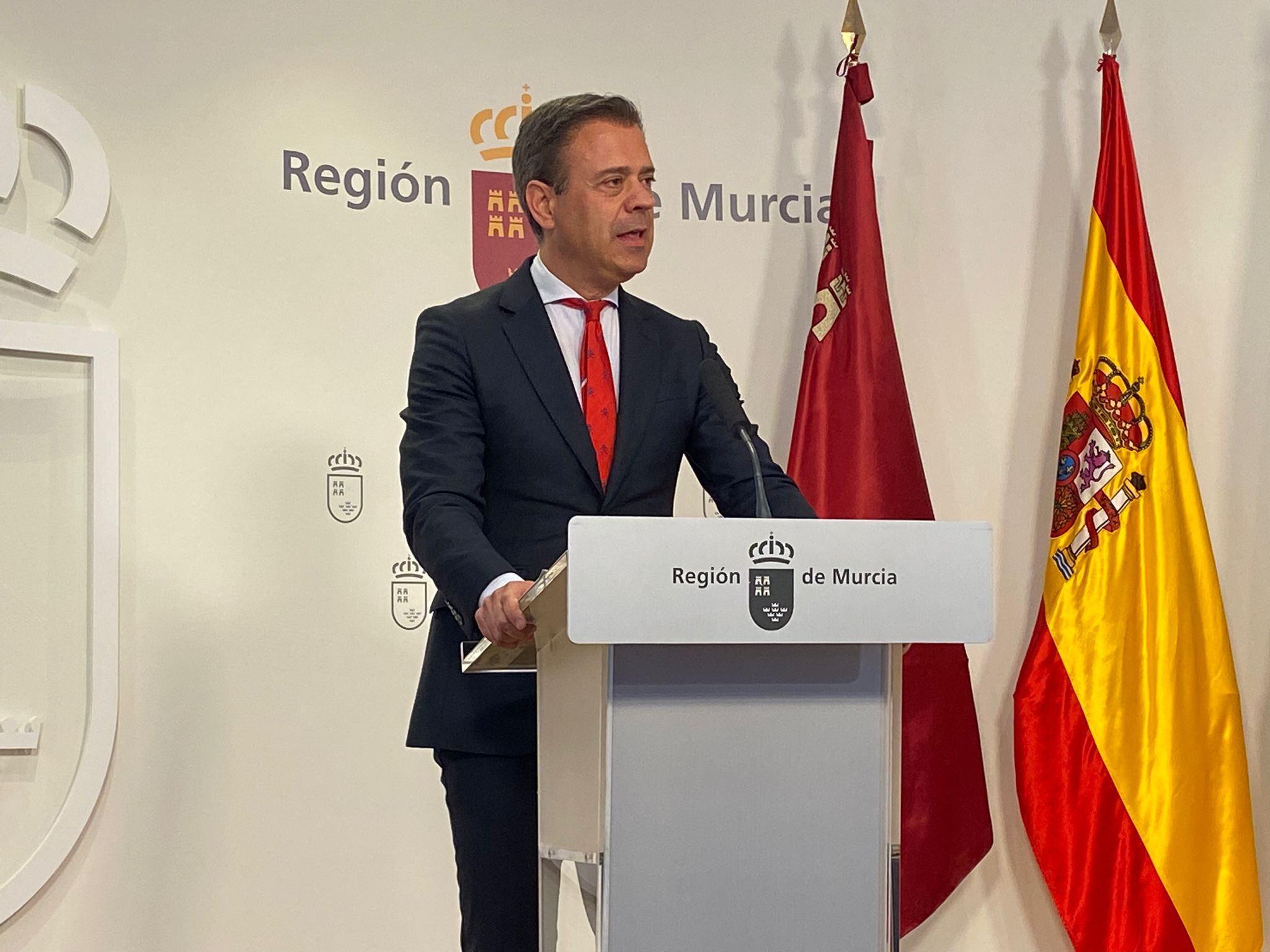 Marcos Ortuño tras la reunión del Consejo de Gobierno de la Región de Murcia