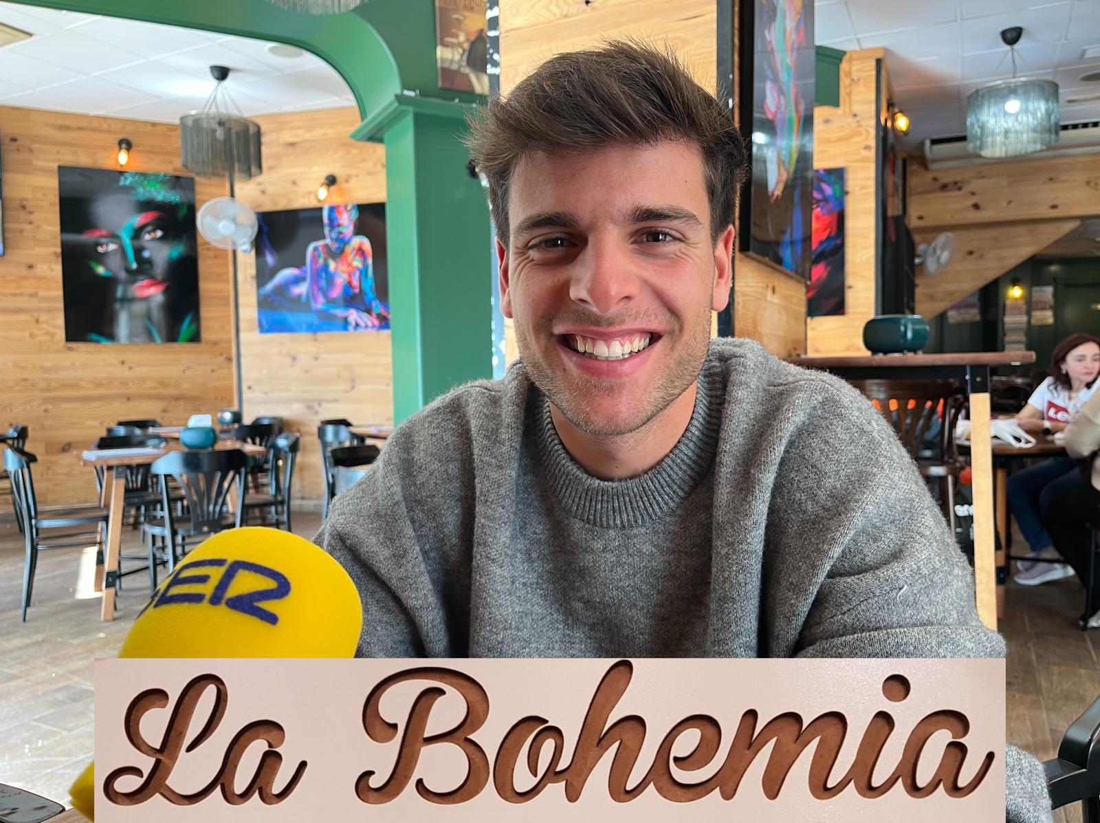 Rubén Carretero, jugador de Alcoyano en La Bohemia