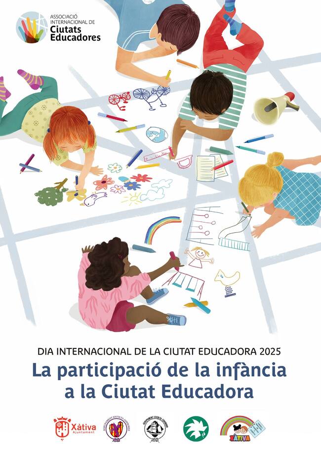 Cartel ciudad educadora. Fuente: Ajuntament de Xàtiva