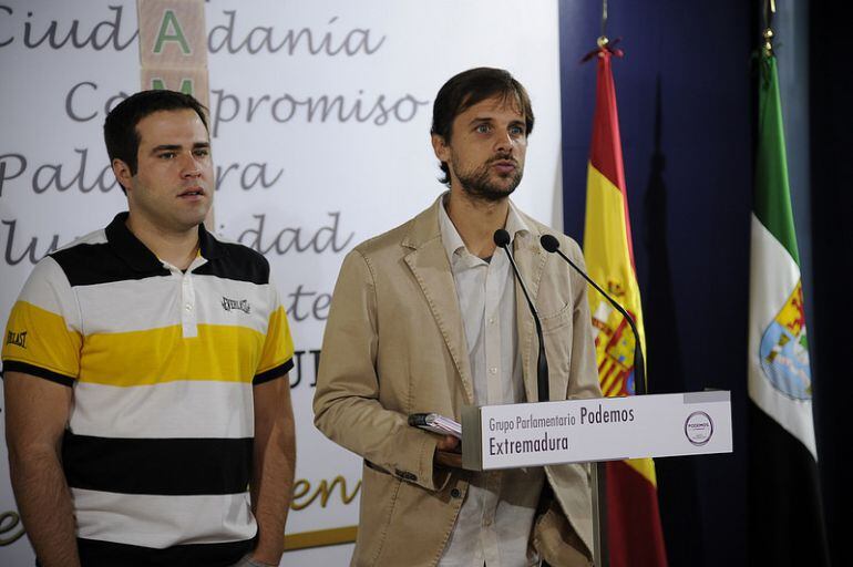 Álvaro Jaén y Daniel Hierro, en la Asamblea