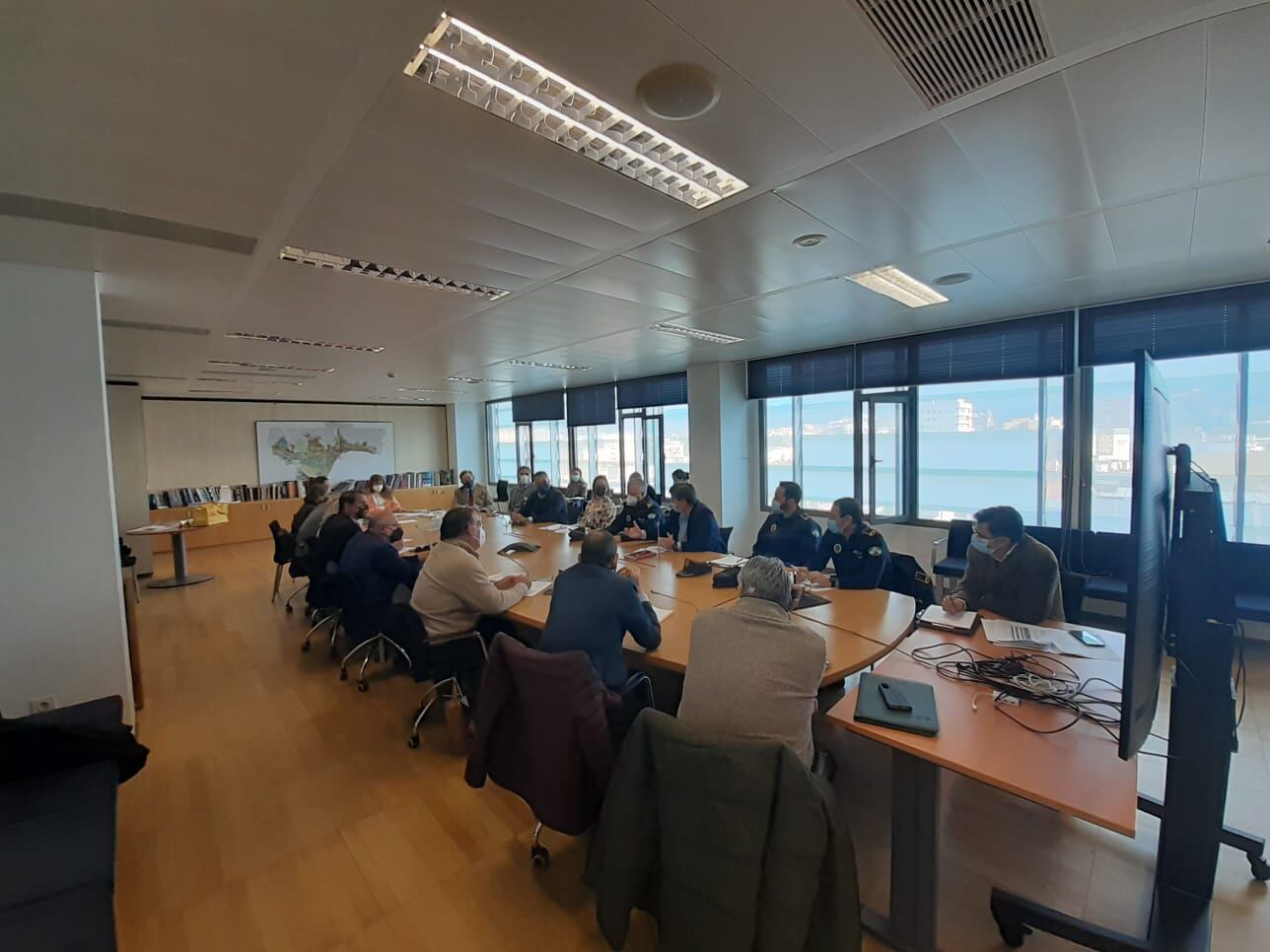 Mesa del ZAS en el Ayuntamiento de Málaga